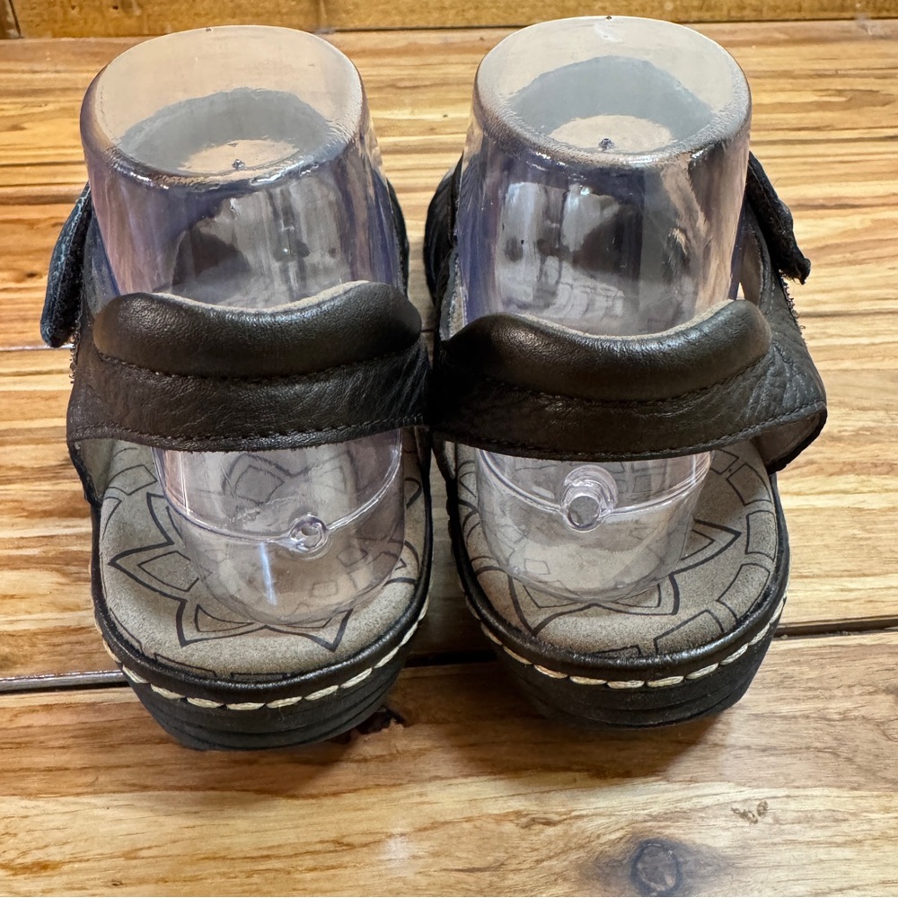 Taos Escape Sandals Women's Size 7 Brown Leather Comfort Wedge Ankle Strap - Picture 3 of 9